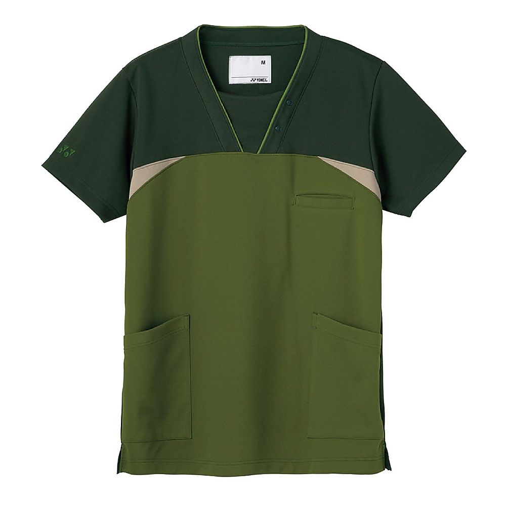 YONEX（トンボ） Mケアスクラブ カーキ×オリーブ S（身丈67cm） CY806-42 S 1枚（ご注文単位1枚）【直送品】