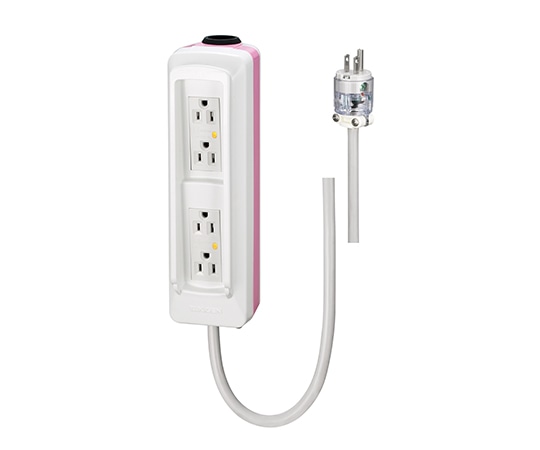 タキゲン 点滴ポール 電源コンセント ホワイト・ピンク LE-550-3-White-Pink 1個（ご注文単位1個）【直送品】