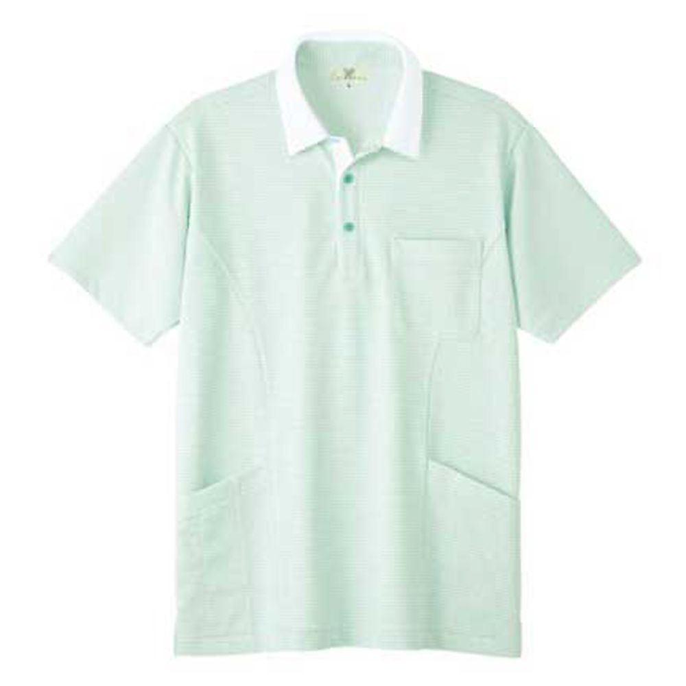 KIRAKU(トンボ) ニットシャツ ミント L(身丈71cm) CR187-40 L 1枚(ご注文単位1枚)【直送品】