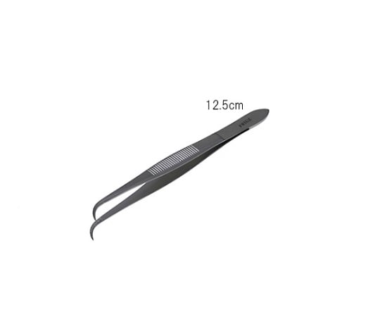 日本フリッツメディコ デリケート ピンセット 極細 12.5cm 曲 A049-0759 1本（ご注文単位1本）【直送品】