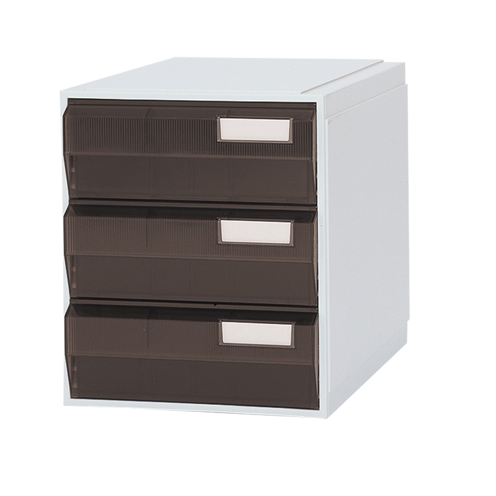 サカセ カセッター B4タイプ（引出3段）アンバー HB4-003 1個（ご注文単位1個）【直送品】