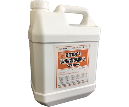 スマート 次亜塩素酸水 200ppm 4L×4本  1箱（ご注文単位1箱）【直送品】