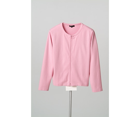 ディーフェイズ 綿混ダブルジップカーディガン ピンク M S-01 1枚(ご注文単位1枚)【直送品】