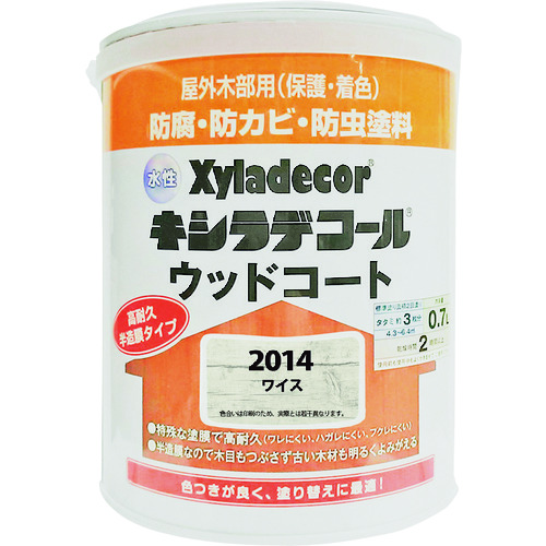 トラスコ中山 KANSAI 水性XDウッドコートS ワイス 0.7L（ご注文単位1缶）【直送品】