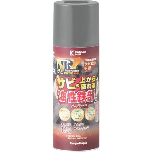 トラスコ中山 KANSAI 油性鉄部用SSP うすねずみ色 300ml(ご注文単位1個)【直送品】