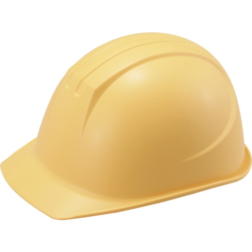 トラスコ中山 タニザワ エアライト搭載ヘルメット 溝付 ABS製 クリーム（ご注文単位1個）【直送品】