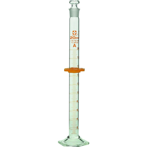 トラスコ中山 SIBATA 有栓メスシリンダー スーパーグレード 20ml（ご注文単位1本）【直送品】
