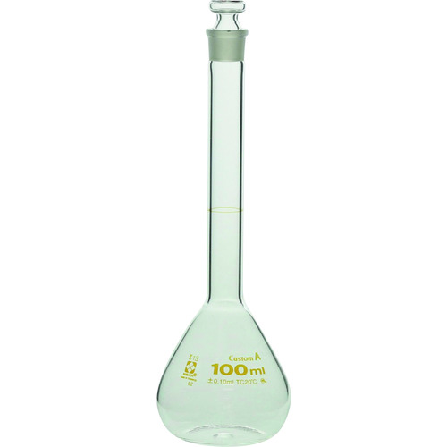 トラスコ中山 SIBATA メスフラスコ カスタムA 100ml(ご注文単位1本)【直送品】