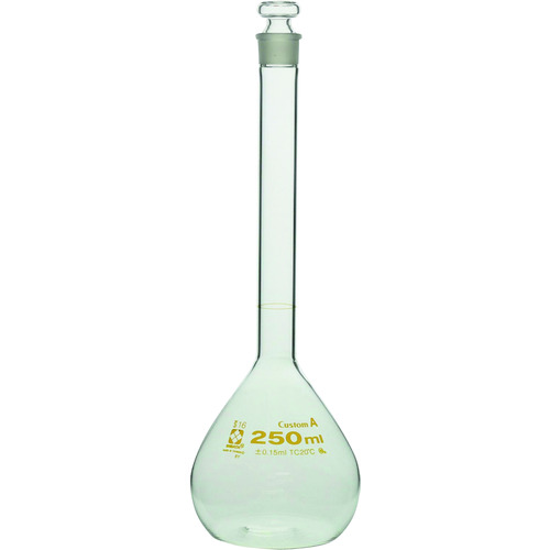 トラスコ中山 SIBATA メスフラスコ カスタムA 250ml(ご注文単位1本)【直送品】