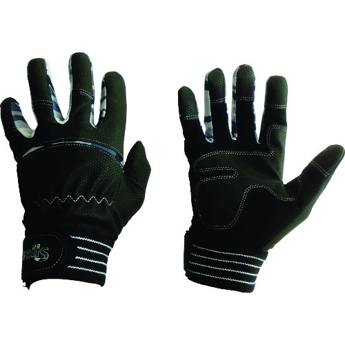 トラスコ中山 富士手袋 合皮手袋 ブレリスストロングキャッチ ブルー迷彩 LL(ご注文単位1組)【直送品】