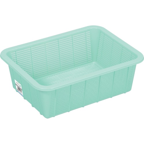 >トラスコ中山 TONBO アシスト抗菌角ざる深2グリーン(ご注文単位1個)【直送品】
