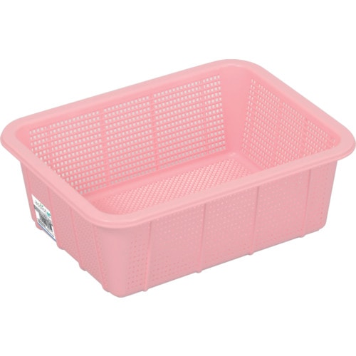 トラスコ中山 TONBO アシスト抗菌角ざる深3ピンク(ご注文単位1個)【直送品】