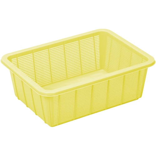 トラスコ中山 TONBO アシスト抗菌角ざる深3イエロー(ご注文単位1個)【直送品】