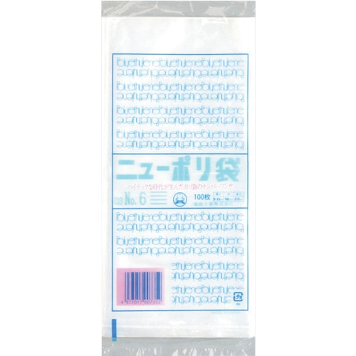 トラスコ中山 福助 ニューポリ袋 03 No.6(ご注文単位1袋)【直送品】