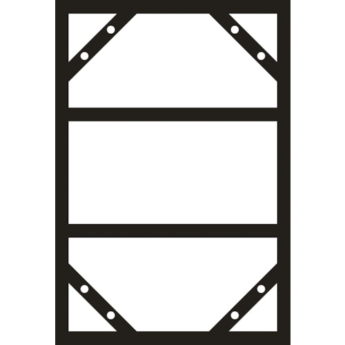 トラスコ中山 緑十字 スライドアングル(消防・危険物標識用フレーム) KHY-3SA 明治山型(300×600mm用)・ 横型3連用 スチール製（ご注文単位1台）【直送品】