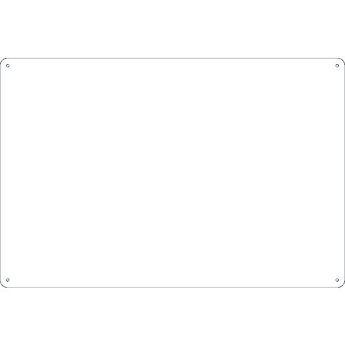 トラスコ中山 緑十字 スチール無地板 白 スチール-24(白) 450×300×0.8mm 平板（ご注文単位1枚）【直送品】
