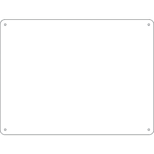 トラスコ中山 緑十字 スチール無地板 白 スチール-35(白) 300×225×0.5mm 普通山型（ご注文単位1枚）【直送品】