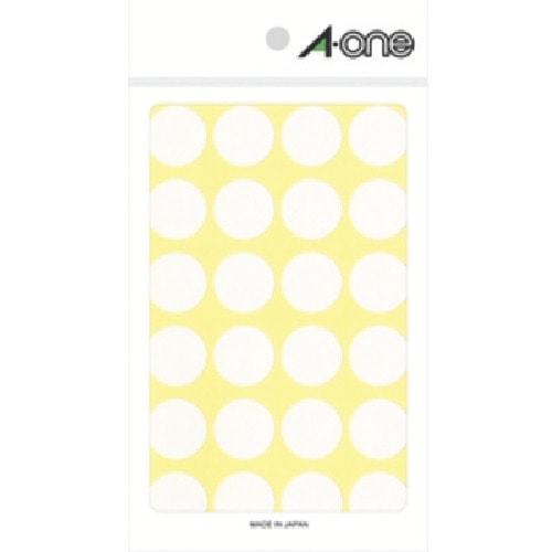 トラスコ中山 3M エーワン[[TM上]] カラーラベル 丸型 20mmΦ 白 (14枚入)（ご注文単位1パック）【直送品】