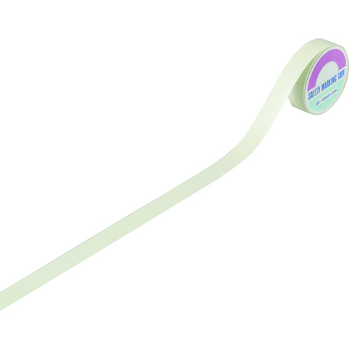 トラスコ中山 緑十字 高輝度蓄光テープ FLA-255(蓄光テープ) 25mm幅×5m 屋内用 PET(ご注文単位1巻)【直送品】