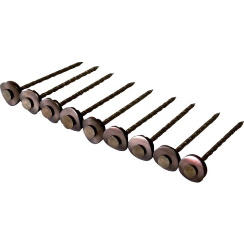 トラスコ中山 ダイドーハント ステンレス連結傘釘パワースクリュー 12×50 ブロンズ 9本×10連入(ご注文単位1パック)【直送品】