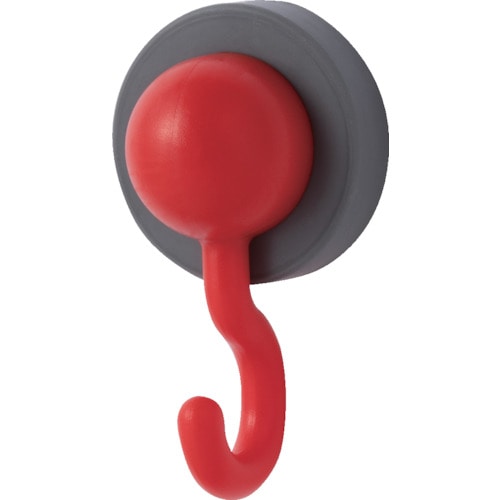 トラスコ中山 マグエバー シリコンマグネット jフック レッド 強力マグネットフック ネオジム磁石(ご注文単位1個)【直送品】