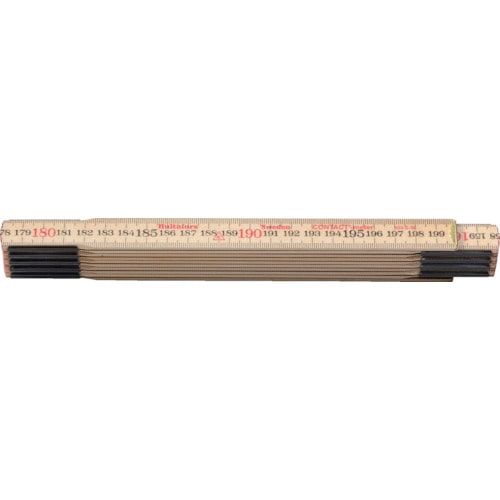 トラスコ中山 ハルタホース 木製折尺 2m 10折り 目盛り接地（ご注文単位1本）【直送品】