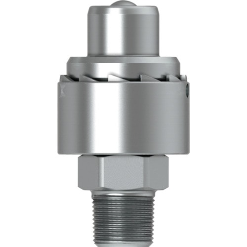 トラスコ中山 セイン シリーズ232 スクリュータイプニップル ティースロック付 呼径6.3mm NPT1/4オネジ(ご注文単位1個)【直送品】