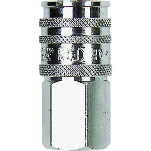 トラスコ中山 セイン スナップ・チェック/358 ワンタッチ検圧カップリング バルブ無し G1/4 メネジ(ご注文単位1個)【直送品】