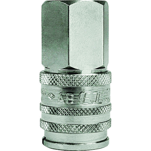 トラスコ中山 セイン スナップ・チェック/358 ワンタッチ検圧カップリング バルブ無し NPT1/4 メネジ(ご注文単位1個)【直送品】