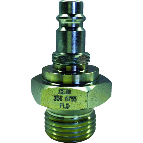 トラスコ中山 セイン スナップ・チェック/358 ワンタッチ検圧ニップル バルブ付き 7/8-14UNF オネジ(ご注文単位1個)【直送品】