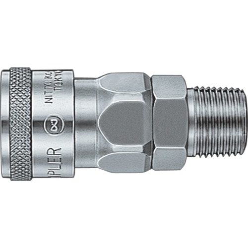 >トラスコ中山 日東 ハイカプラ 鋼鉄製 ニトリルゴムNBR(SG)(めねじ取付用ソケット)相手側Rc1/8 耐圧力2.0Mpa(03136)(ご注文単位1個)【直送品】