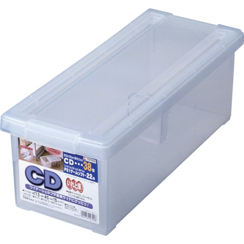 トラスコ中山 TENMA CDいれと庫 クリア 175×450×150(ご注文単位1個)【直送品】