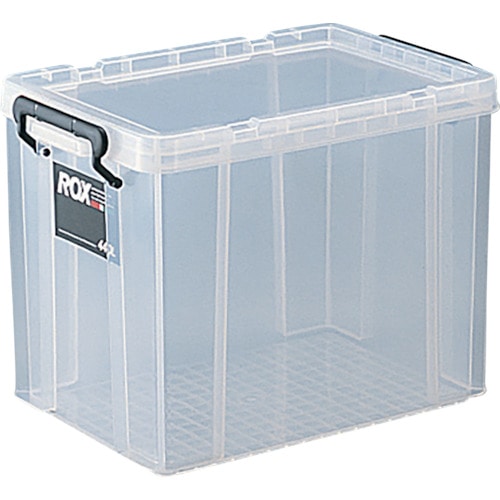 トラスコ中山 TENMA フタ式収納ケース ロックス 440L クリア 300×440×320(ご注文単位1個)【直送品】