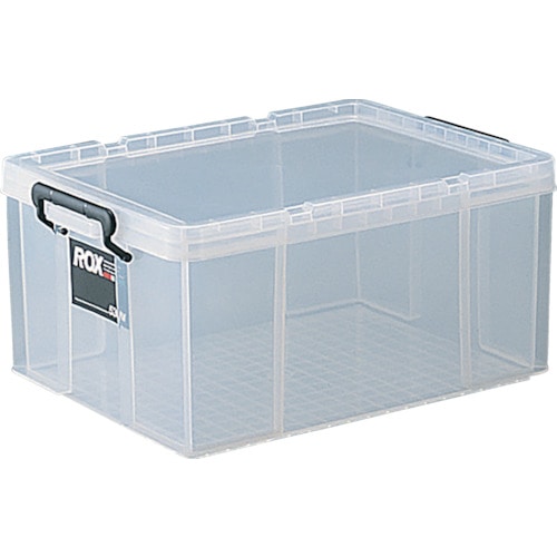 トラスコ中山 TENMA フタ式収納ケース ロックス 530M クリア 390×530×243(ご注文単位1個)【直送品】