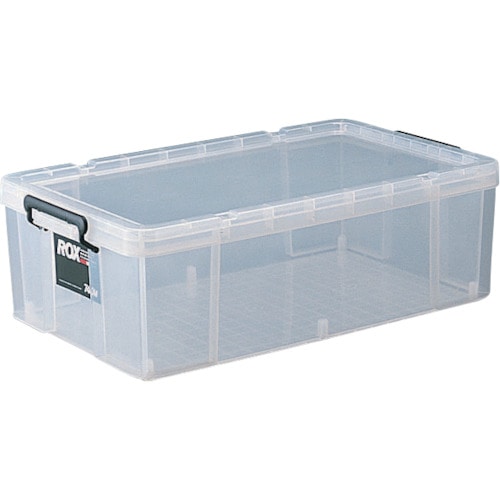 トラスコ中山 TENMA フタ式収納ケース ロックス 740M クリア 440×740×230(ご注文単位1個)【直送品】