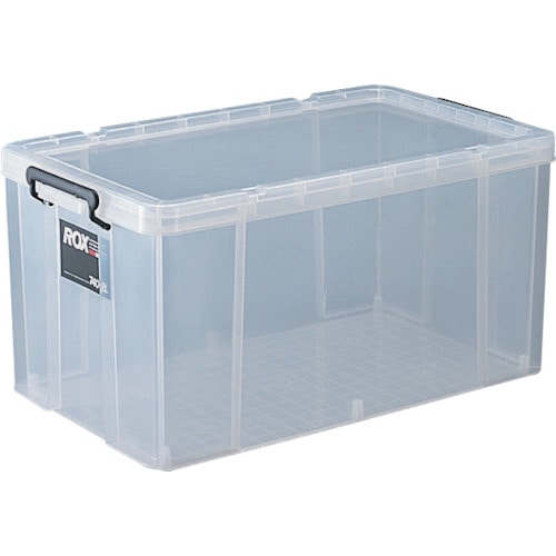 トラスコ中山 TENMA フタ式収納ケース ロックス 740-2L クリア 440×740×360(ご注文単位1個)【直送品】