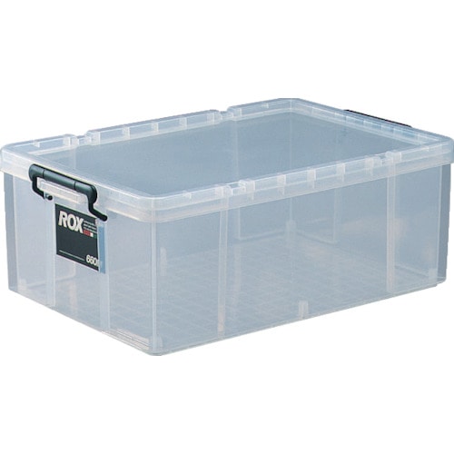 トラスコ中山 TENMA フタ式収納ケース ロックス 660M クリア 440×660×243(ご注文単位1個)【直送品】