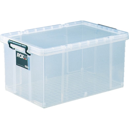 トラスコ中山 TENMA フタ式収納ケース ロックス 660L クリア 440×660×320(ご注文単位1個)【直送品】