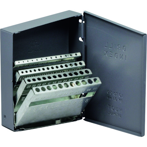 トラスコ中山 ヒューイット ドリルケース 1.0～5.9mm/(0.1とび)【50本収納】（ご注文単位1個）【直送品】