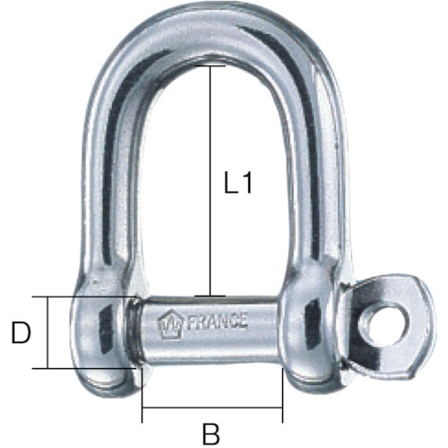 トラスコ中山 Wichard セルフロックDシャックル 1201（ご注文単位1個）【直送品】