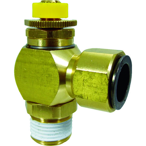 トラスコ中山 チヨダ フジスピードコントローラα(金属)メーターアウト12mm・R3/8(ご注文単位1個)【直送品】