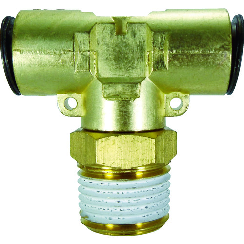 トラスコ中山 チヨダ チューブ継手 フジメイルブランチティ(金属) 12mm・R1/2(ご注文単位1個)【直送品】