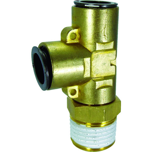 トラスコ中山 チヨダ チューブ継手 フジメイルランティ(金属) 12mm・R1/2(ご注文単位1個)【直送品】