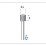 トラスコ中山 ナカニシ 電着ダイヤモンドバー #600 刃径6×刃長5×軸径3×50L(ご注文単位1本)【直送品】