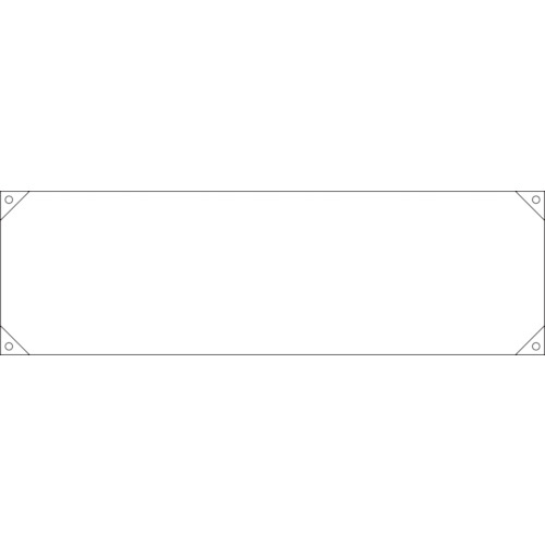 トラスコ中山 緑十字 横断幕(横幕) 白無地タイプ 横断幕100(白) 450×1580mm ナイロンターポリン（ご注文単位1本）【直送品】