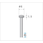 トラスコ中山 ナカニシ 電着CBNバー 平 #140 刃径6×45L（ご注文単位1本）【直送品】