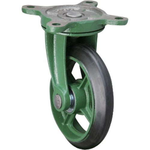 トラスコ中山 東北車輛製造所 標準型自在金具付ゴム車輪 125(ご注文単位1個)【直送品】