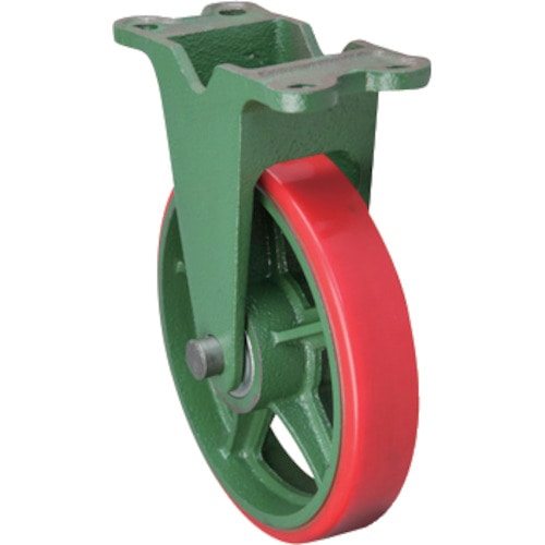 トラスコ中山 東北車輛製造所 標準型固定金具付ウレタン車輪 125(ご注文単位1個)【直送品】