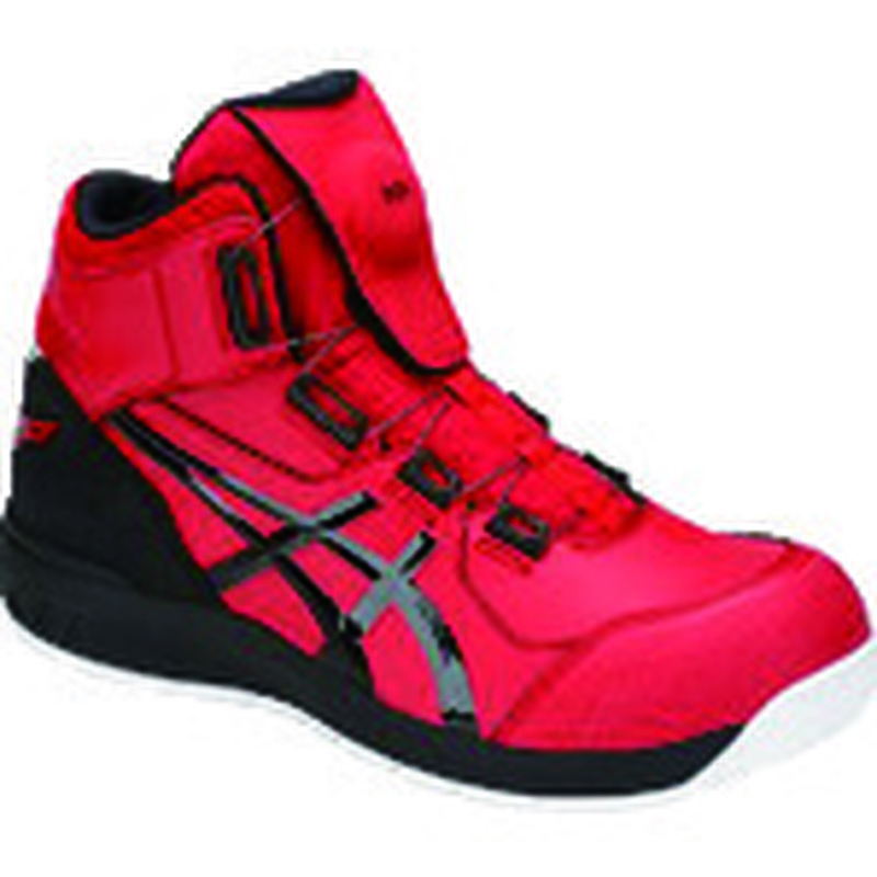 トラスコ中山 アシックス ウィンジョブCP304 BOA クラシックレッド×ブラック 22.5cm（ご注文単位1足）【直送品】