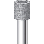 トラスコ中山 ナカニシ 電着ダイヤモンドバー 円筒#100 刃径9×軸径6×89L(ご注文単位1本)【直送品】